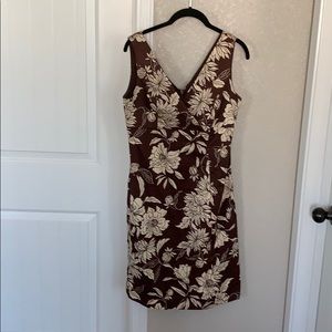 Brown floral dress